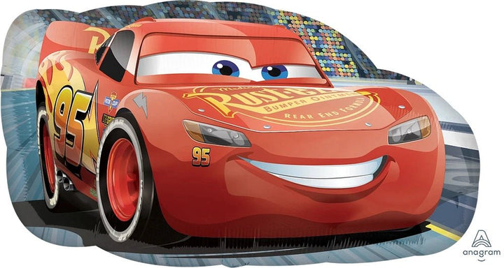 Foil Balloon Cars Lighting Mcqueen 30inch - balloonsplaceusa