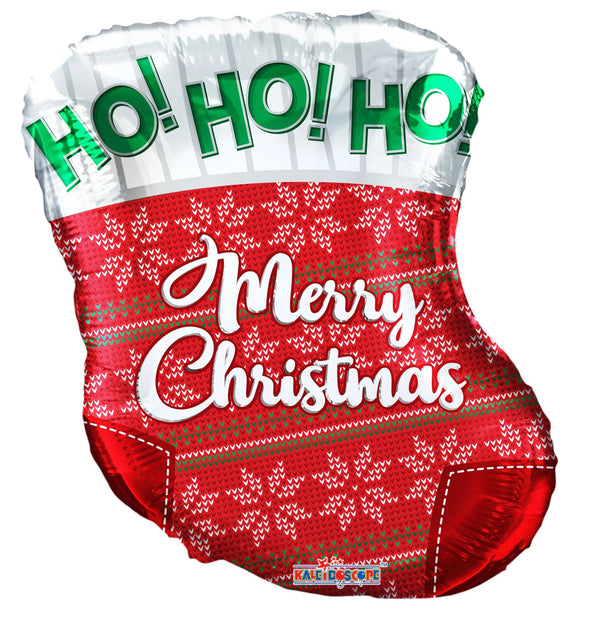 Foil Balloon Christmas Gift Stocking 18inch - balloonsplaceusa