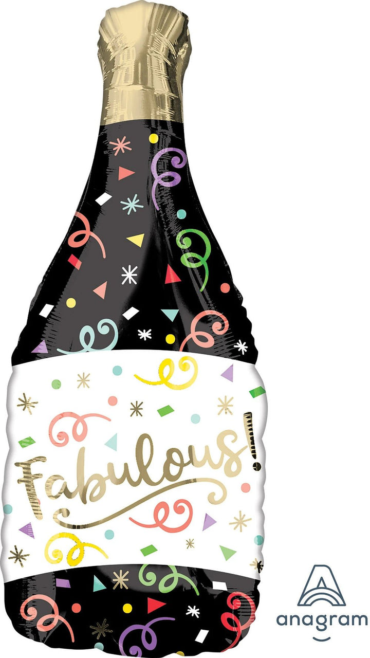Foil Balloon Confetti Bubbly Bottle 36inch - balloonsplaceusa