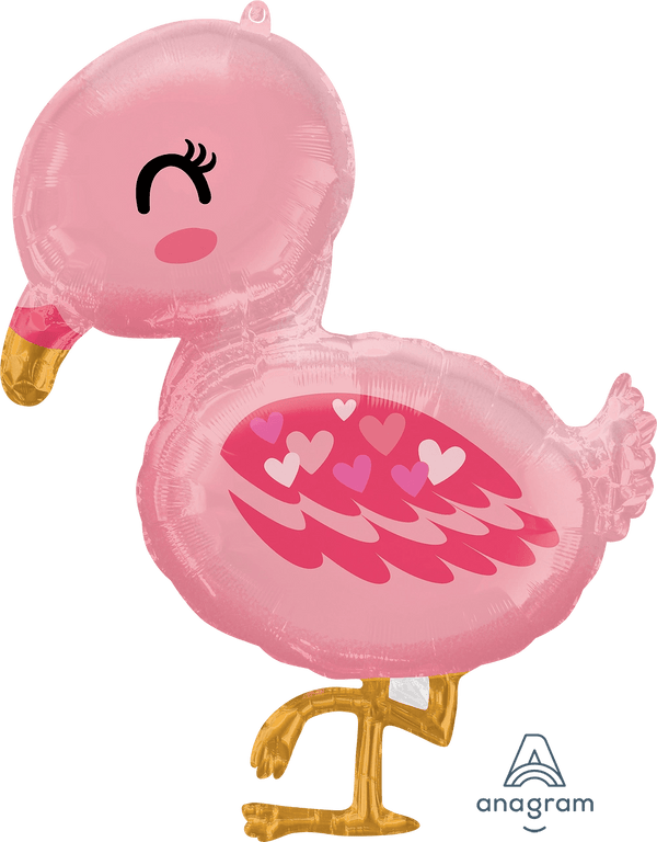 Foil Balloon Flamingo Baby Supershape 32inch - balloonsplaceusa