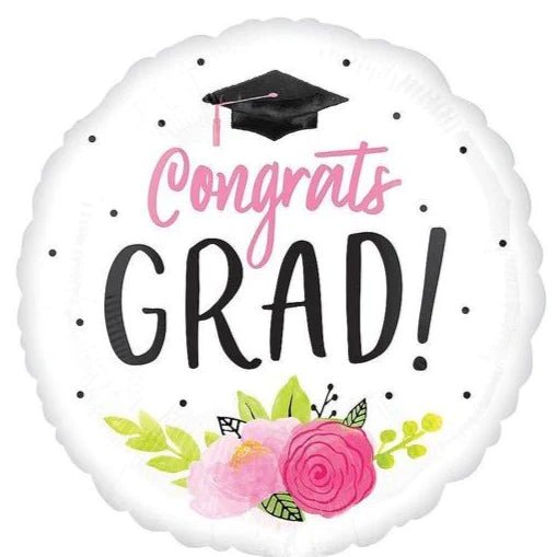 Foil Balloon Girl Congrats Grad! 28inch - balloonsplaceusa