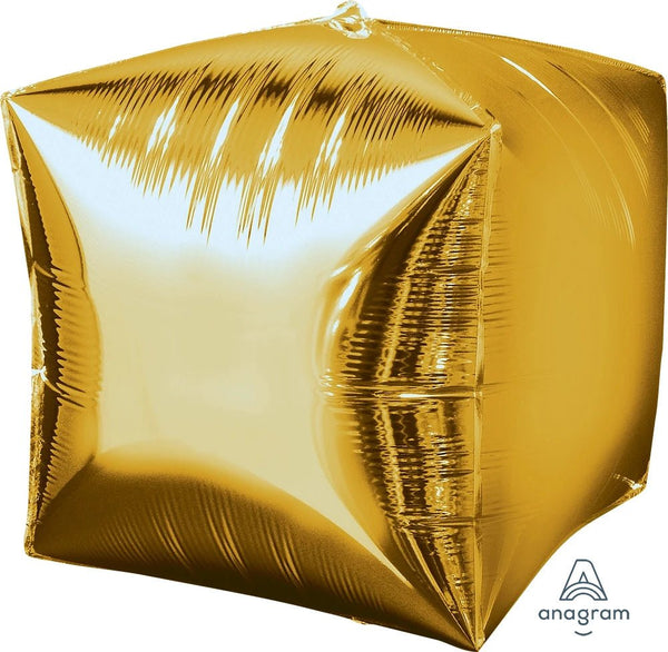 Foil Balloon Gold Cubez 22inch - balloonsplaceusa