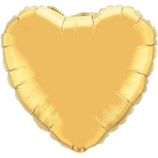Foil Balloon Gold Heart 4inch - balloonsplaceusa