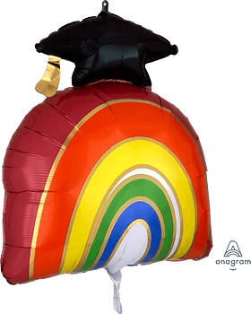 Foil Balloon Grad Rainbow 23inch - balloonsplaceusa