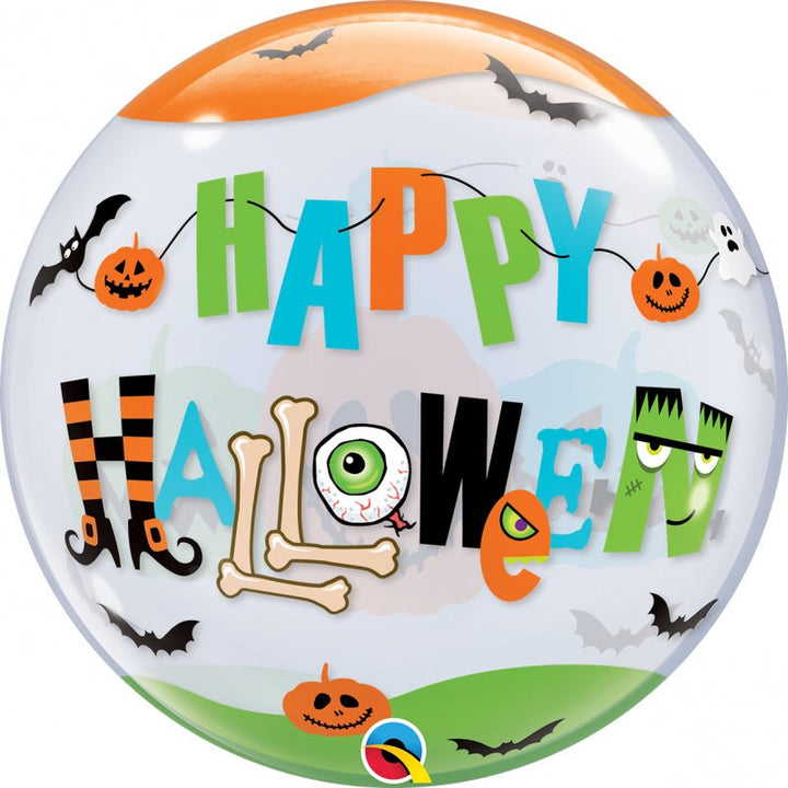 Foil Balloon Halloween Fun Font Bubble 22inch - balloonsplaceusa