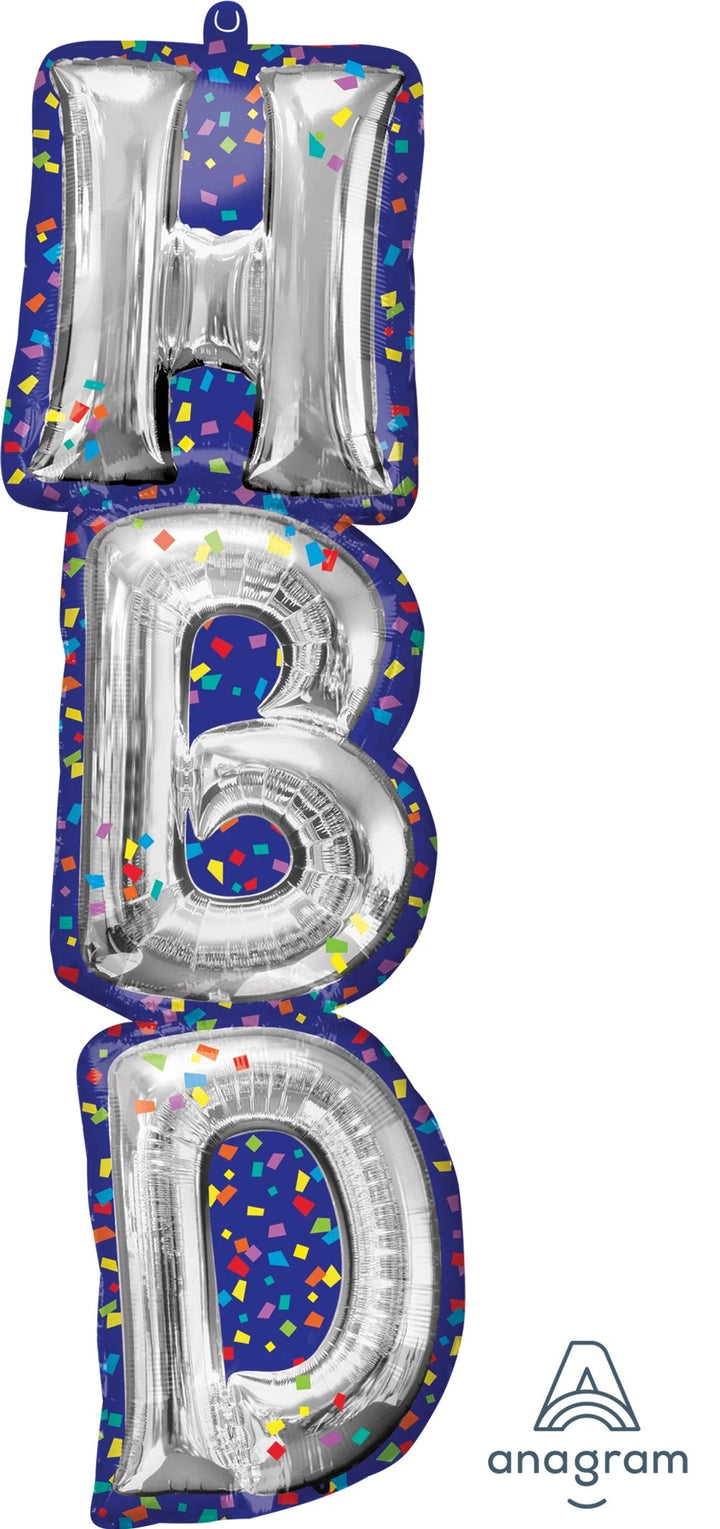 Foil Balloon Happy Birthday Letters 38inch - balloonsplaceusa
