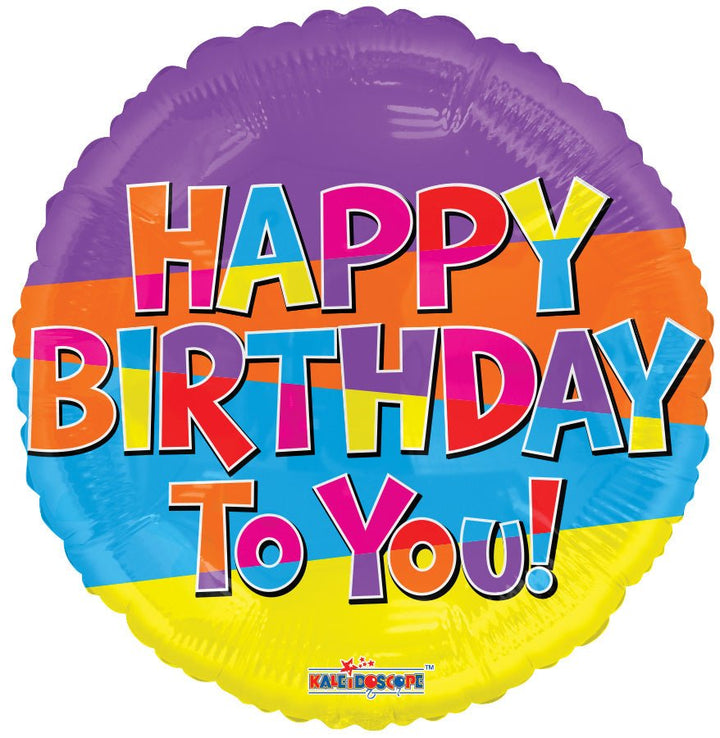 Foil Balloon Happy Birthday To You Lines 18inch - balloonsplaceusa