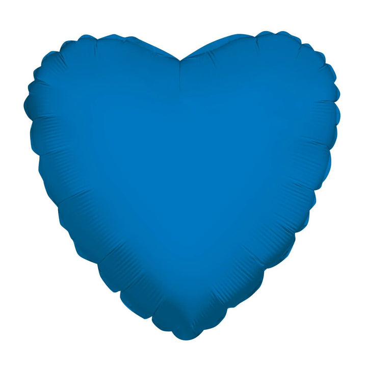 Foil Balloon Heart Blue Solid Color 9inch - balloonsplaceusa