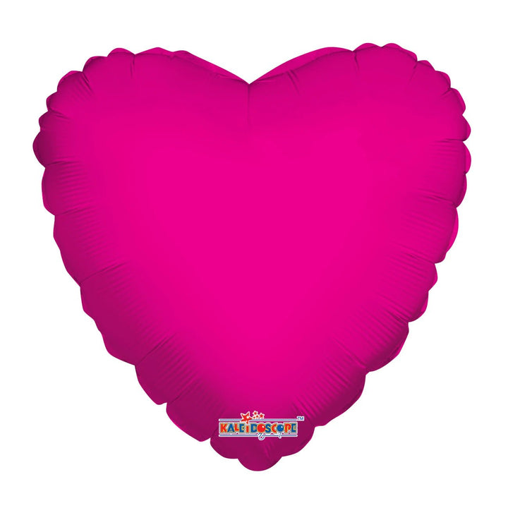 Foil Balloon Heart Hot Pink Solid Color 9inch - balloonsplaceusa