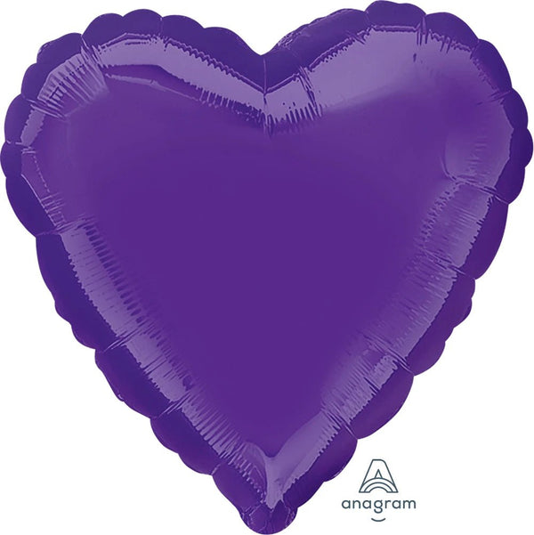 Foil Balloon Heart Purple 32inch 32inch - balloonsplaceusa