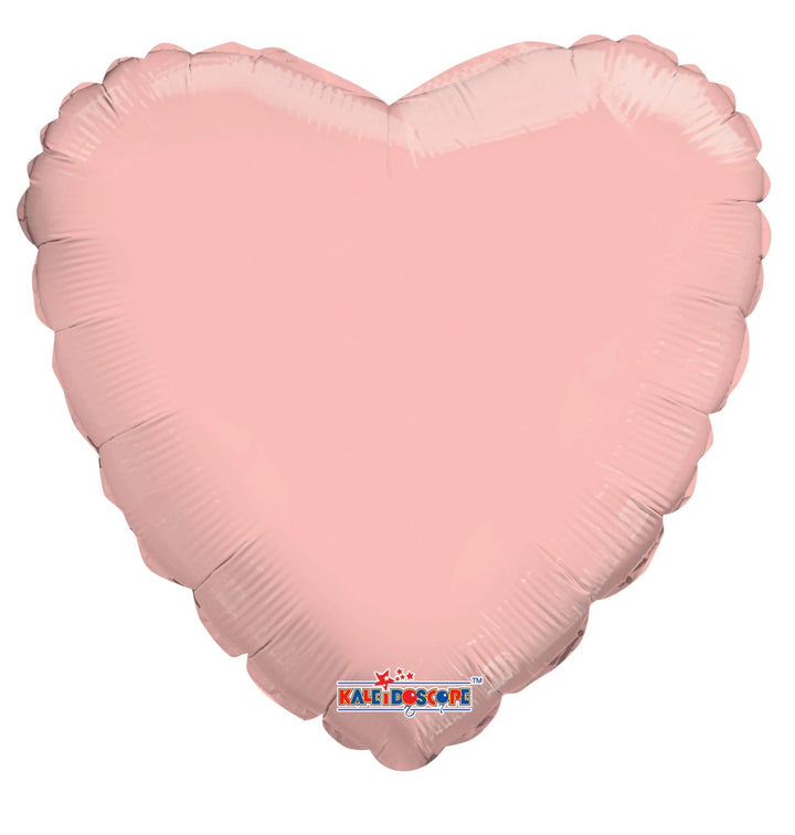 Foil Balloon Heart Rose Gold Solid Color 9inch - balloonsplaceusa