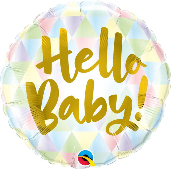 Foil Balloon Hello Baby! Pkg 18inch - balloonsplaceusa