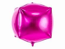 Foil Balloon Hot Pink Cubez 22inch - balloonsplaceusa