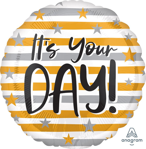 Foil Balloon It's Your Day Stars &Amp; Stripes 18inch - balloonsplaceusa