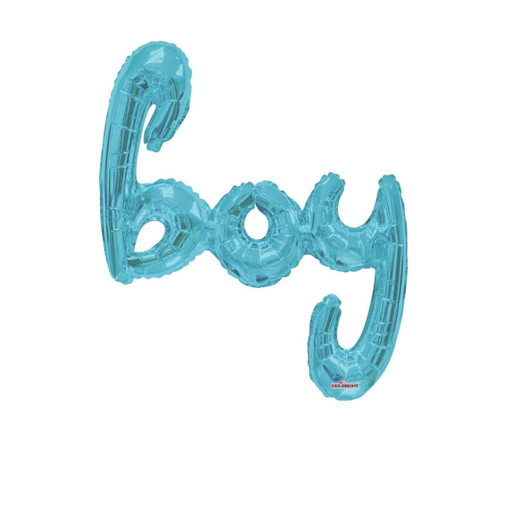 Foil Balloon Letter "Boy" In Blue 20inch - balloonsplaceusa