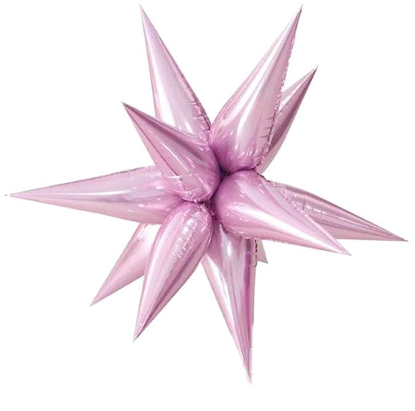 Foil Balloon Light Pink Exploding Star 26inch - balloonsplaceusa