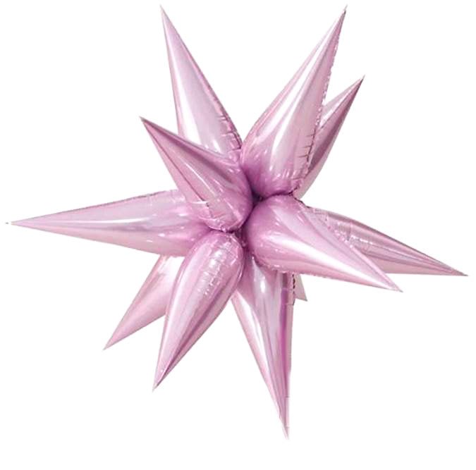 Pink Exploding Star Foil Balloon Light Pink Exploding Star 26inch – balloonsplaceusa
