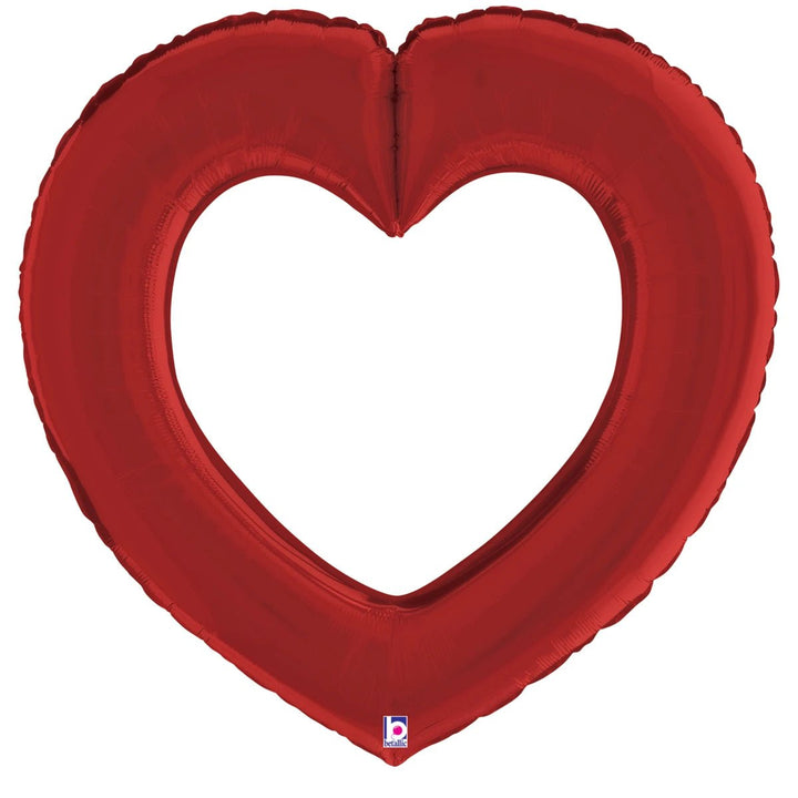 Foil Balloon Linking Heart Red 32inch - balloonsplaceusa