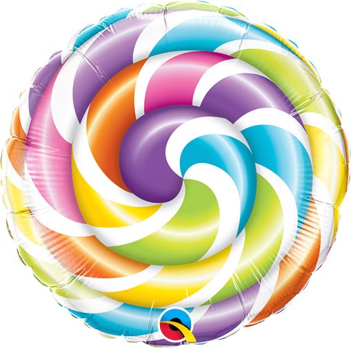 Foil Balloon Lollipop Swirl 9inch - balloonsplaceusa