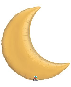 Foil Balloon Metallic Gold Crescent Moon 9inch - balloonsplaceusa