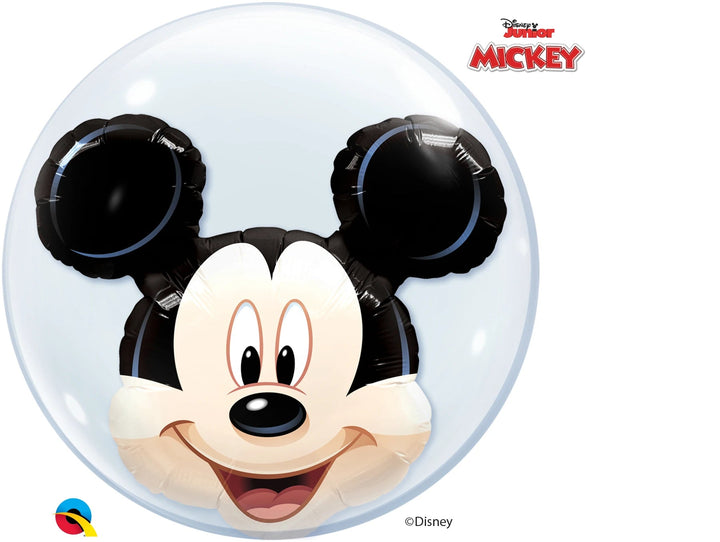 Foil Balloon Mickey Mouse Double Bubble 24inch - balloonsplaceusa