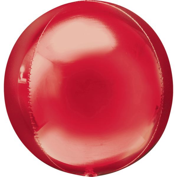 Foil Balloon Mini Orbz Red Pc 10inch x5pc - balloonsplaceusa