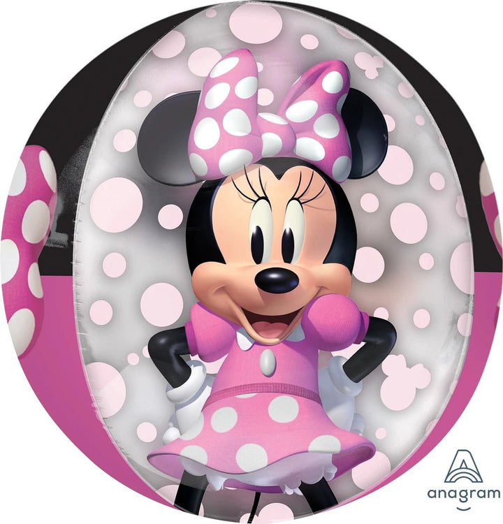 Foil Balloon Minnie Mouse Forever Orbz S 16inch - balloonsplaceusa