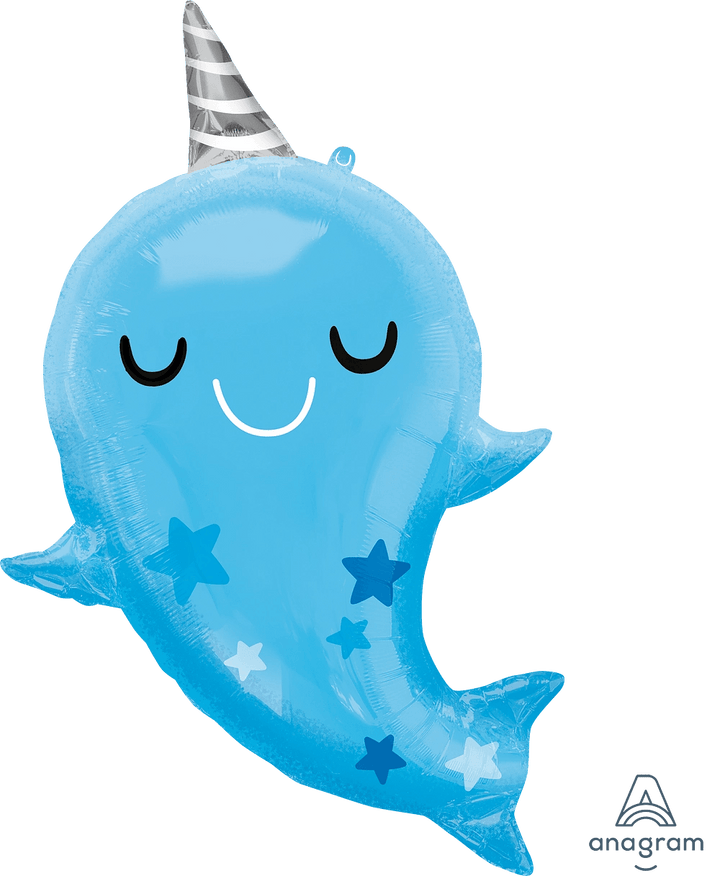 Foil Balloon Narwhal Baby 30inch - balloonsplaceusa