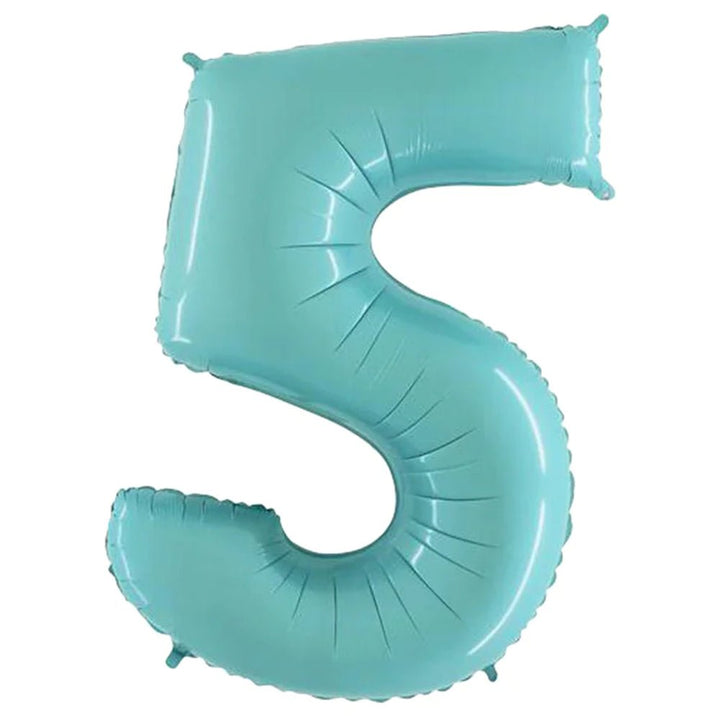 Foil Balloon Number Baby Blue 34inch - balloonsplaceusa