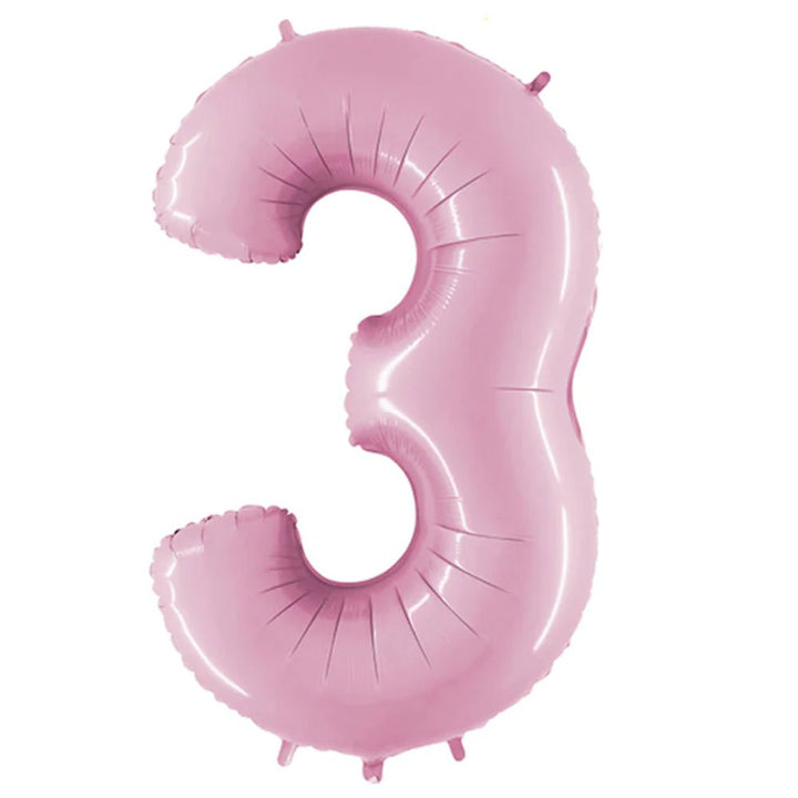 Foil Balloon Number Baby Pink 34inch - balloonsplaceusa