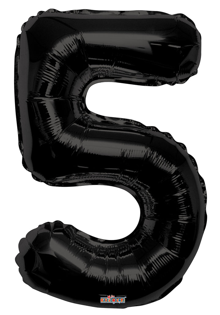 Foil Balloon Number Black 34inch - balloonsplaceusa