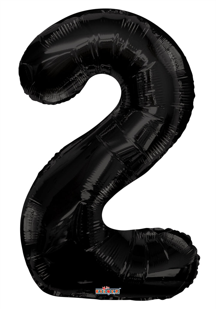 Foil Balloon Number Black 34inch - balloonsplaceusa