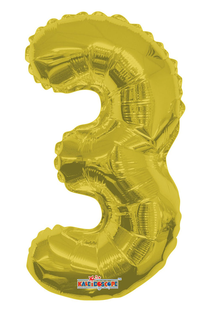 Foil Balloon Number Gold - balloonsplaceusa