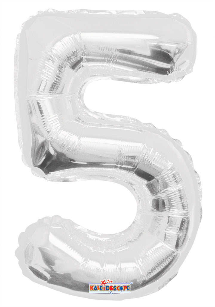 Foil Balloon Number Silver - balloonsplaceusa