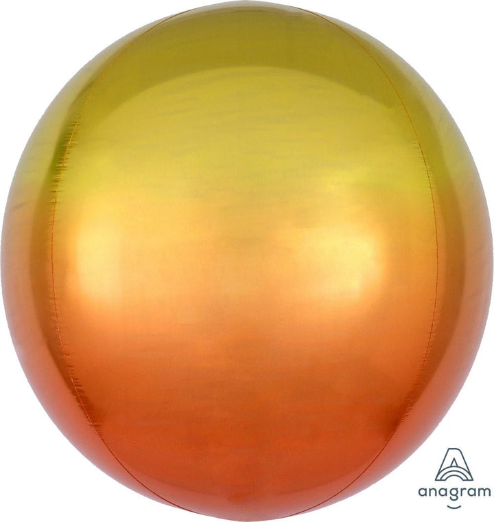 Foil Balloon Ombré Yellow &Amp; Orange Orbz 16inch - balloonsplaceusa