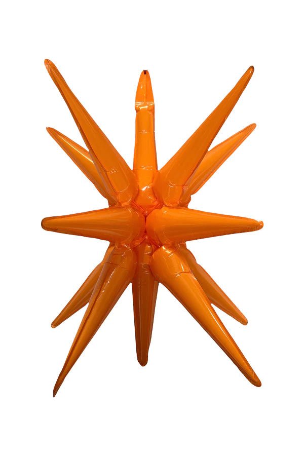 Foil Balloon Orange Starburst Exploding Star 22inch - balloonsplaceusa