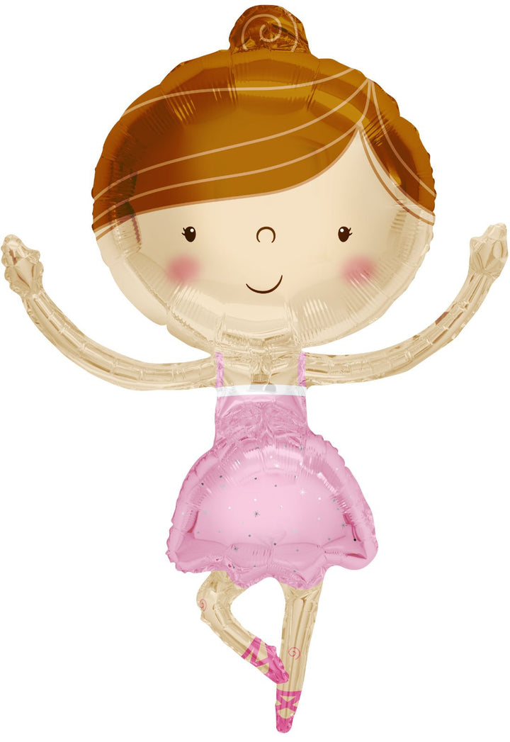 Foil Balloon Pink Ballerina 36inch - balloonsplaceusa