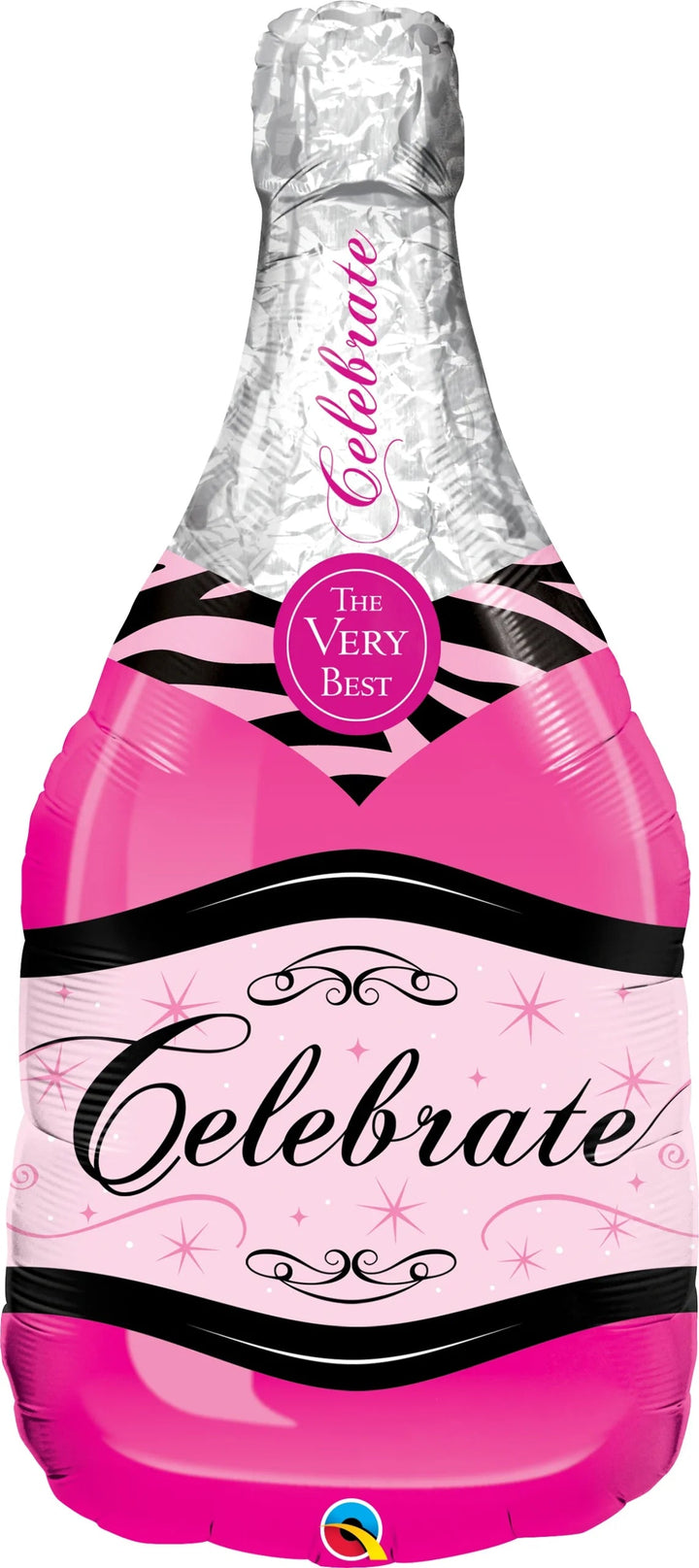 Foil Balloon Pink Bottle Bubbly Celebration 39inch - balloonsplaceusa