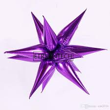 Foil Balloon Purple Exploding Star 26inch - balloonsplaceusa