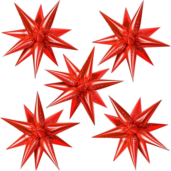 Foil Balloon Red Exploding Star 40inch - balloonsplaceusa