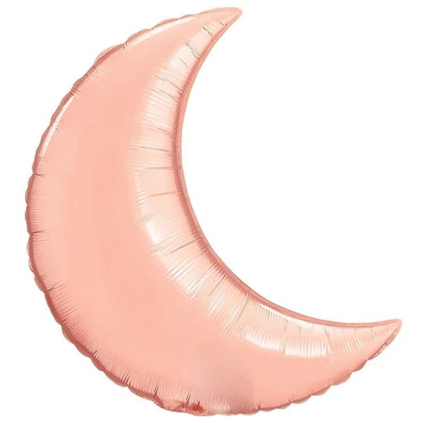 Foil Balloon Rose Gold Crescent Moon 9inch - balloonsplaceusa