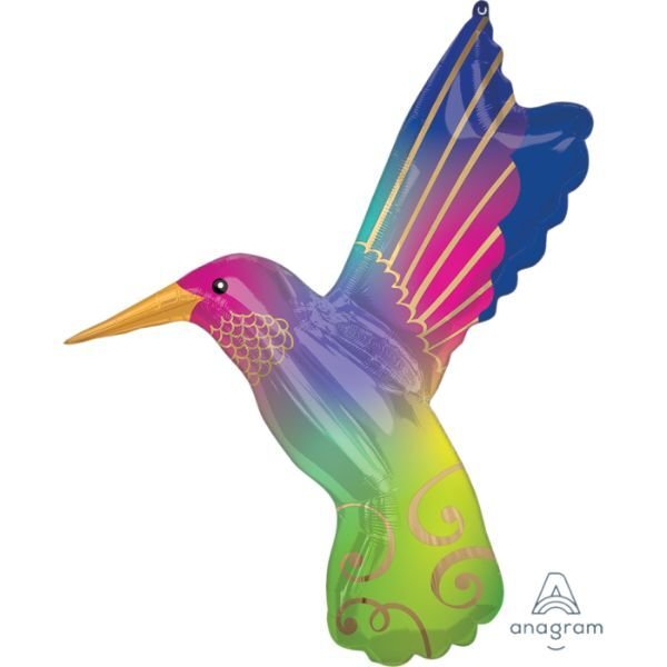 Foil Balloon Satin Hummingbird 36inch - balloonsplaceusa