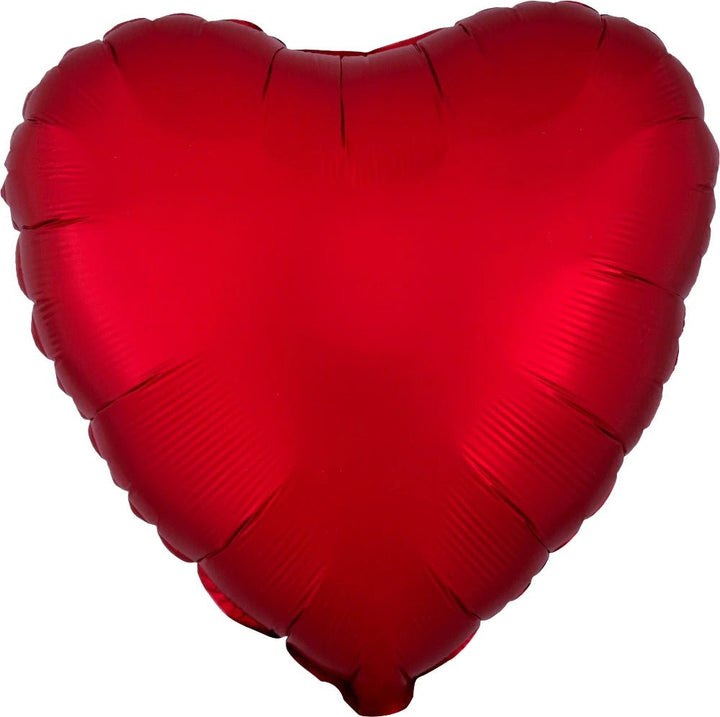 Foil Balloon Satin Luxe Sangria Heart 18inch - balloonsplaceusa