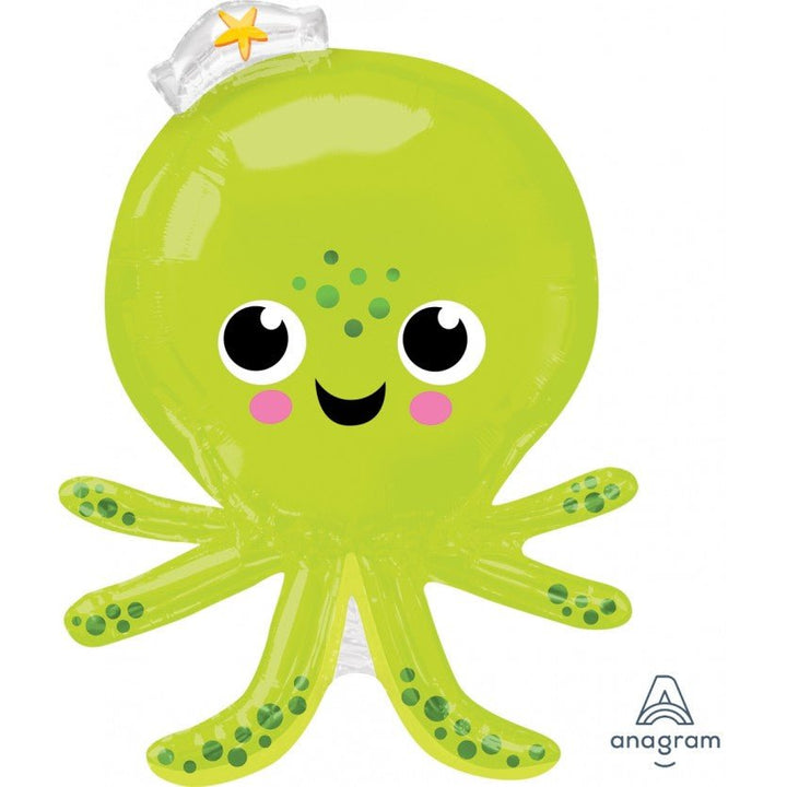 Foil Balloon Silly Octopus Supershape 34inch - balloonsplaceusa