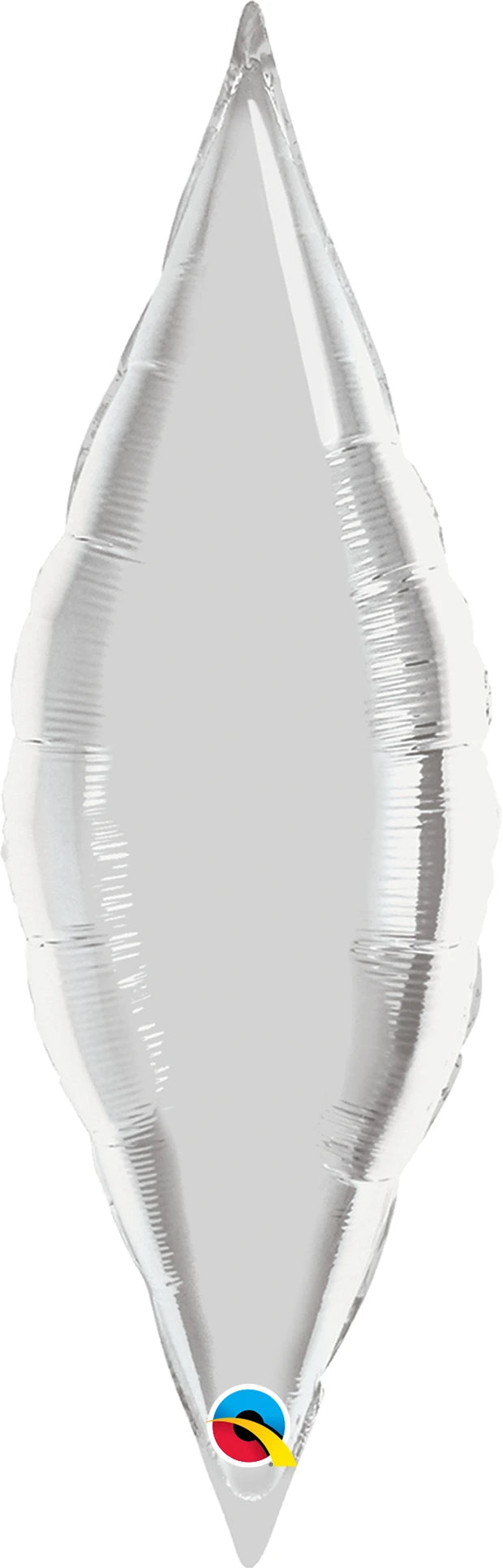 Foil Balloon Silver Taper 27inch - balloonsplaceusa