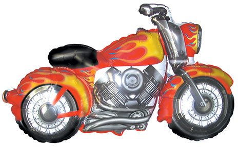 Foil Balloon Snarly Motorcycle 45inch - balloonsplaceusa