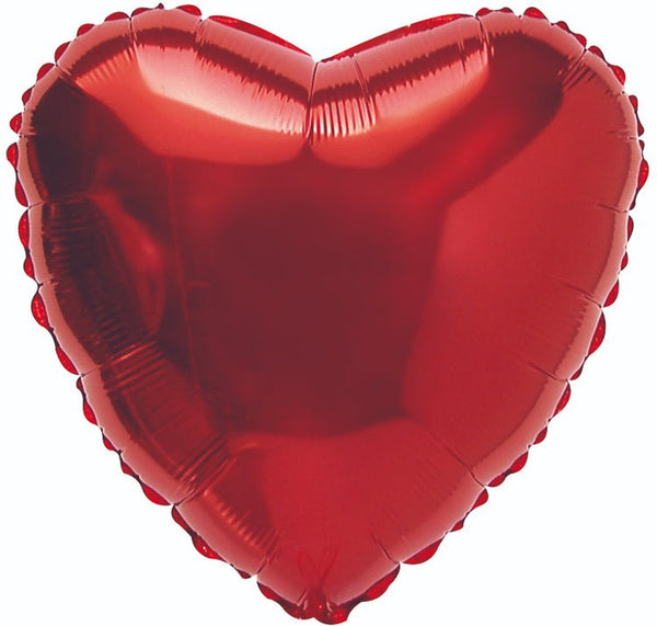 Foil Balloon Solid Red Heart 18inch - balloonsplaceusa