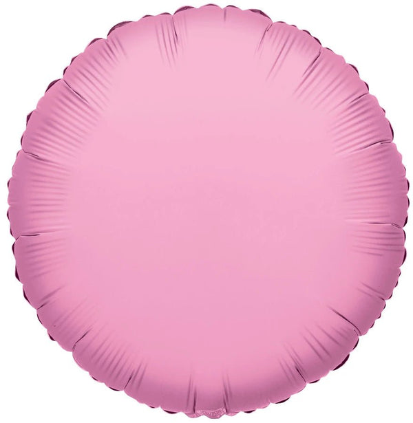 Foil Balloon Solid Round Baby Pink 18inch - balloonsplaceusa