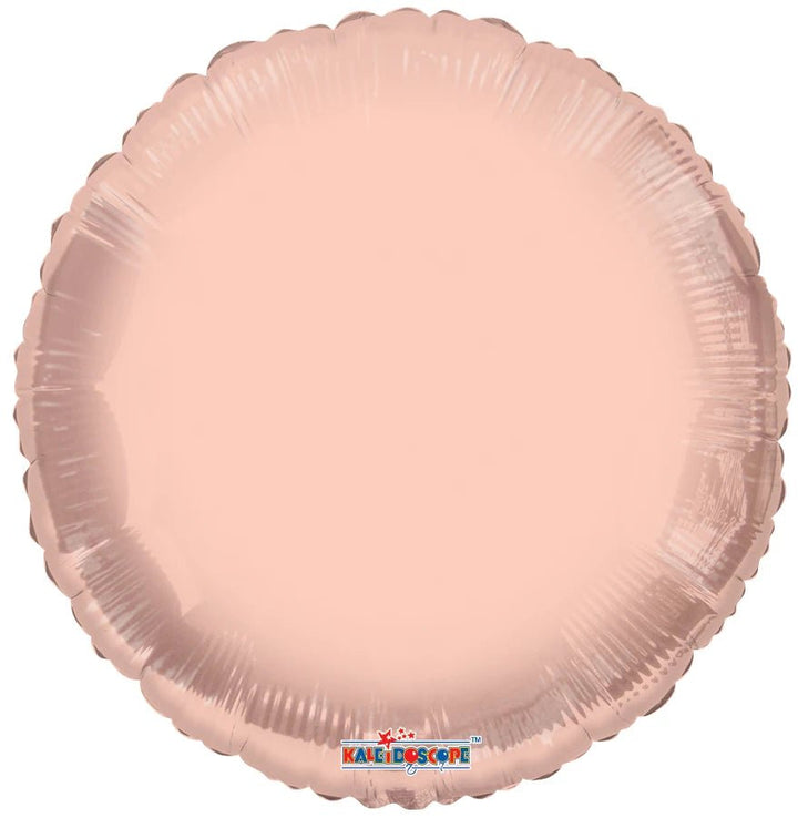 Foil Balloon Solid Round Rose Gold 18inch - balloonsplaceusa
