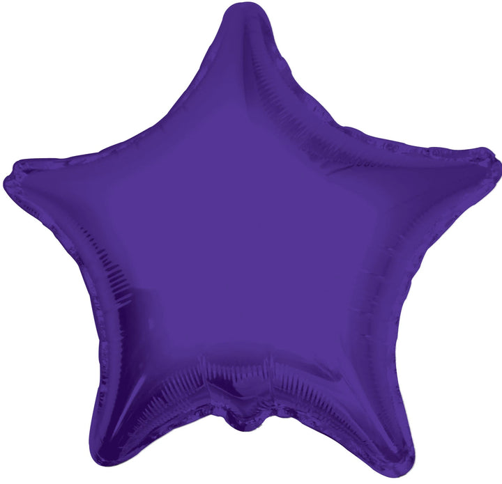 Foil Balloon Solid Star Purple 18inch - balloonsplaceusa